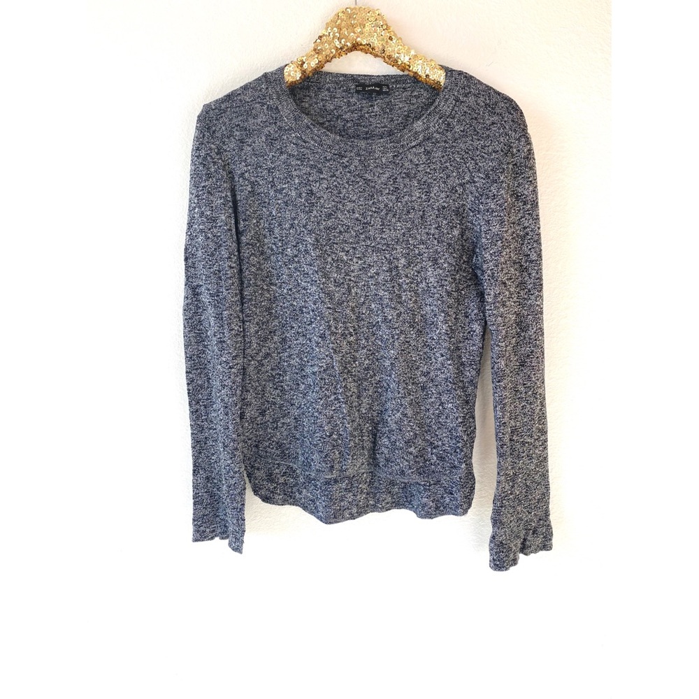 Zara black knit sweater long sleeve size large